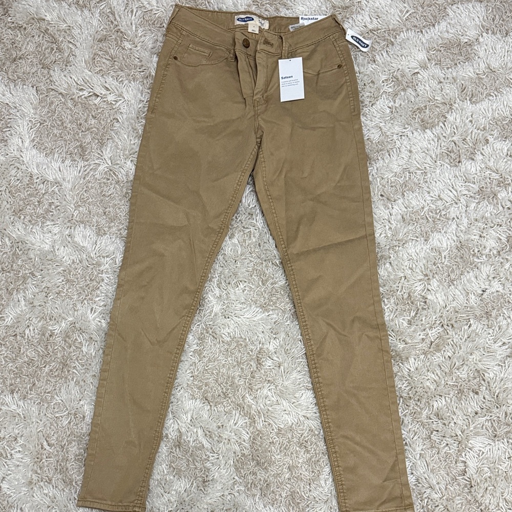 NWT Women's Rockstar Super Skinny Jeans in Tan
